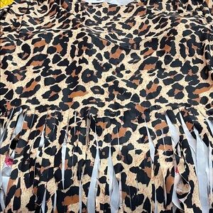 Leopard Print Fringe Top